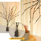 LED Simulated Tree Branch Light Battery Operated 20LEDs Fairy Lights Bendable Willow Branches for Christmas Home Bedroom Decor