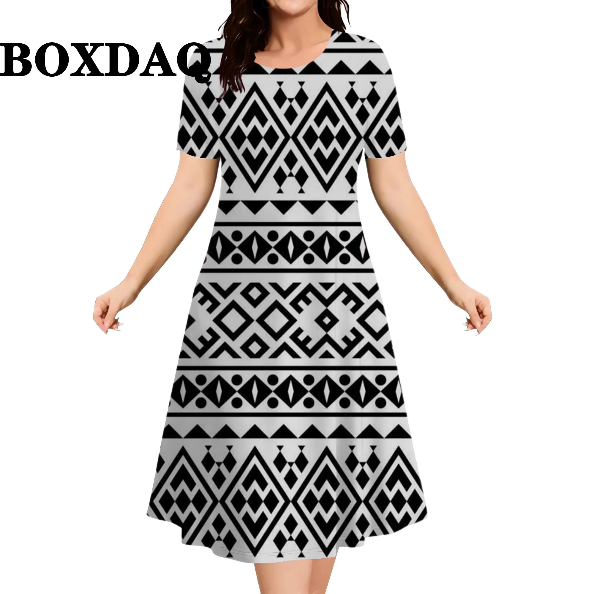 2026 New Floral Graphic Print Women's Dresses Elegant Ladies Summer Dress Casual Retro Plus Size Female Fashion Loose Dress 9XL