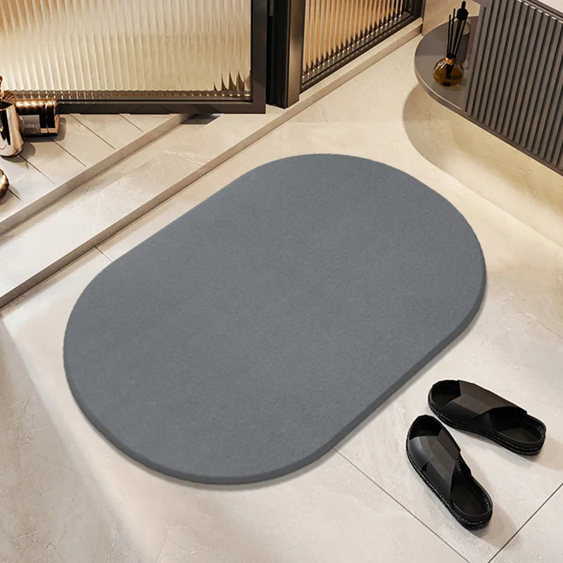 Alfombra de piedra de diatomeas, absorbente, antideslizante, de secado rápido, para ducha.