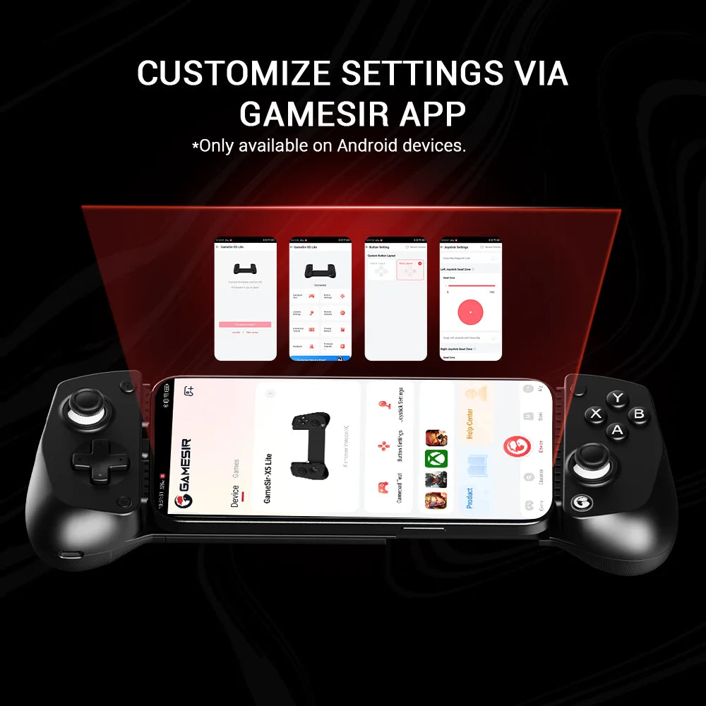 GameSir X5 Lite Mobile Phone Gamepads for iPhone 16 15 Series iPad Mini Android Tablet Controller Hall Effect Joysticks Design