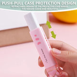 1-8Pcs New! Kawaii Cat Paw Rubber Erasers Retractable Pencil Eraser for Kids Students School Home Office Writing Drawing