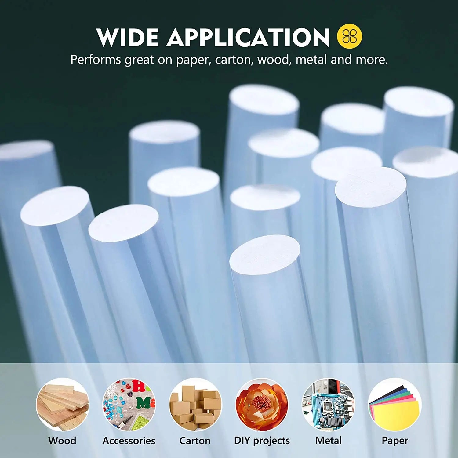 Barras de pegamento termofusible de 7 mm y 11 mm, adhesivo transparente multiusos para niños y adultos, ideal para bricolaje, sellado y reparación.