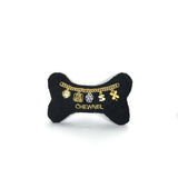 Black Luxury Designer Dog Toys Pet Birthday Gifts Puppy Chewing Accessory Handbag Bone Puppy Squeaky Toys