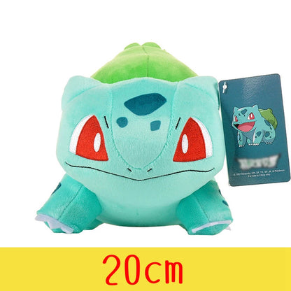 Peluche de Pokémon de alta calidad con etiqueta, dibujo animado de Pikachu, Charmander, Squirtle, Bulbasaur, muñeco de peluche, regalo para niños.