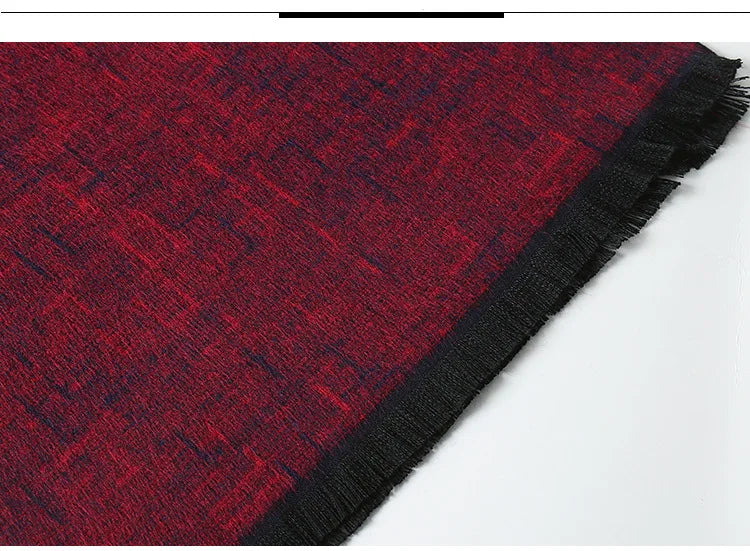 Designer Brand Plaid Men's Cashmere Scarf Winter Warm Scarves Shawls Casual Business Long Wraps Pashmina Christmas Gift for Man