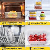Kitchen Food Containers 12pcs-set,BPA FREE Lunch Box Sugar Cereals Storage Container