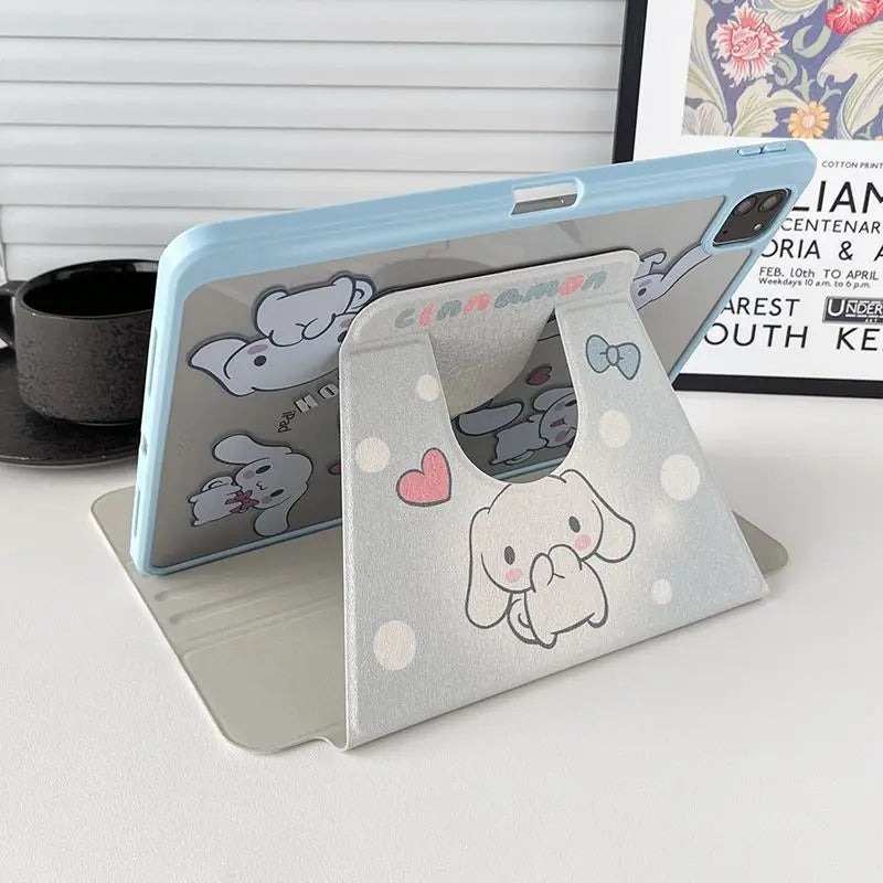 Cartoon Sanrio Cinnamoroll Tablet Case For iPad Air 4 5 10.9 Pro 2022 11 7th 8th 9th 10th Gen 5th 6th Mini 6 Protective Cover
