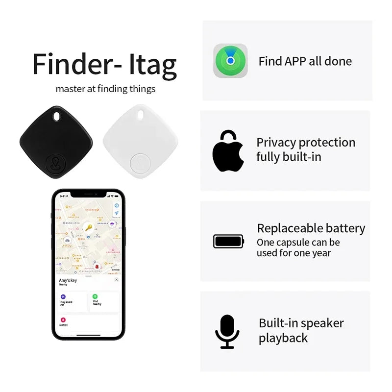 Mini Tracking Device For Find My Key Smart Tag Child Finder Pet Car GPS Lost Tracker Smart Bluetooth Tracker IOS System