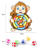 Child Montessori Toys for Kids 2 to 4 Years Old Cartoon Animal Dart Board Sticky Ball Family Interactive Educational Toys Baby
