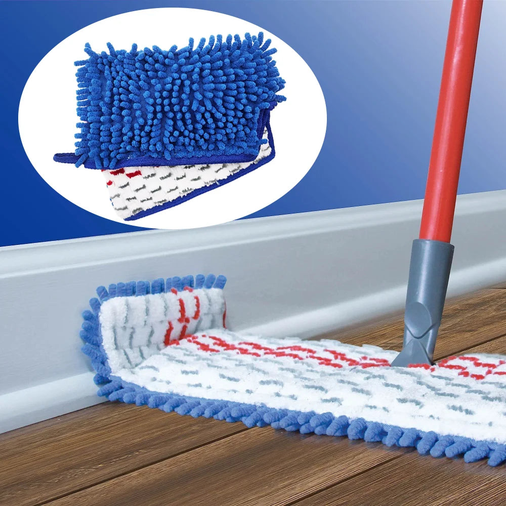 Microfiber Floor Mop Pads, Double-Sided Mop for OCedar/Vileda Steam Spray, Flat Spin Cloth Replacement, Wet and Dry
