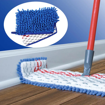 Microfiber Floor Mop Pads, Double-Sided Mop for OCedar/Vileda Steam Spray, Flat Spin Cloth Replacement, Wet and Dry
