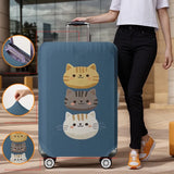 Cute cat avatar Tibetan blue pattern luggage cover, suitable for 18-32 inch luggage lid, luggage handle gloves, travel accessori