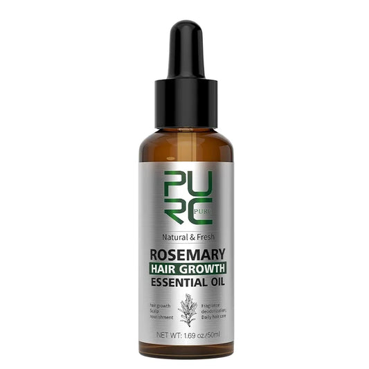 Productos para el crecimiento del cabello con aceite de romero PURC para hombres y mujeres, jengibre, anticaída, regeneración rápida, aceites espesantes, tratamiento para el cuero cabelludo, cuidado del cabello.