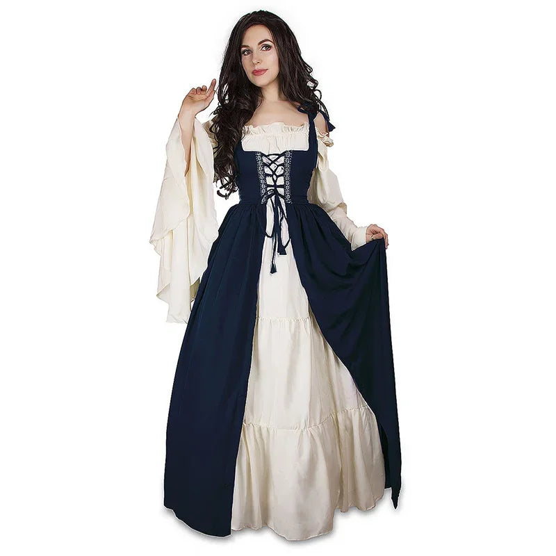 Medieval Punk Dress Cosplay Halloween Costumes Women Palace Carnival Party Disguise Princess Female Victorian Vestido Robe