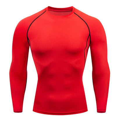 Breathable Rashguard Compression Shirt Men Dry Fit Sports T-Shirt MMA Fitness Gym Running Shirt High Quality 