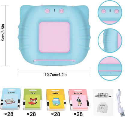 Early Education Flash Card Talking Flashcards for Kids Preschool Electronic Early Education Machine Gift Toddlers Montessori Toy