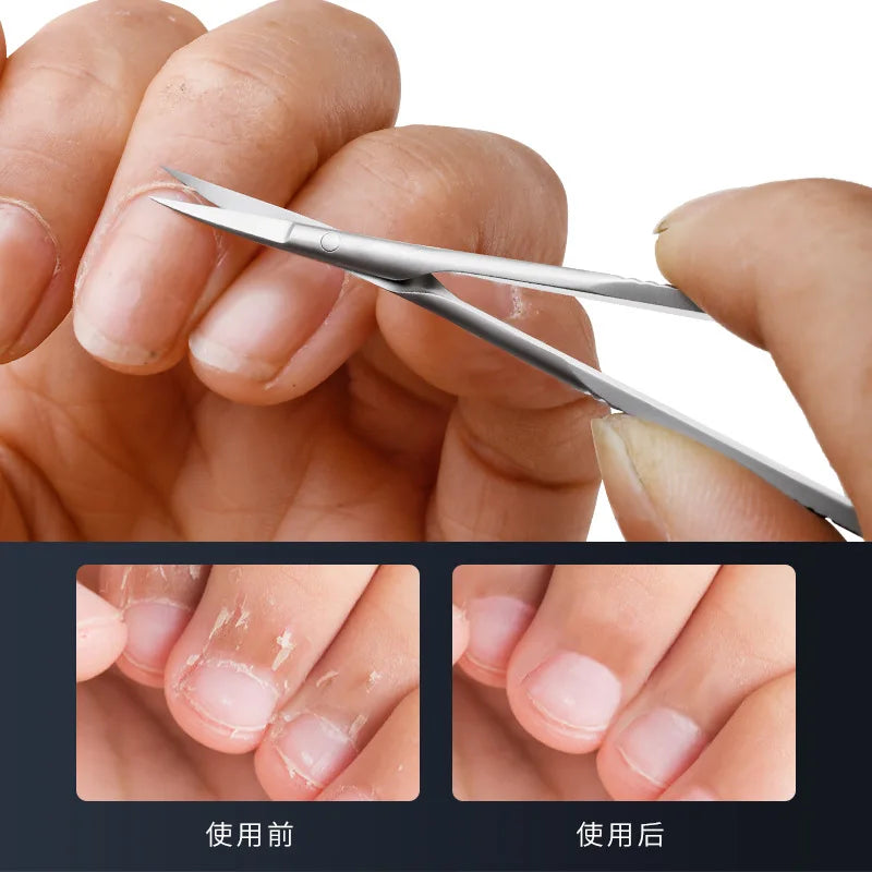Russian Dovetail Scissors Beauty Nail Nail Removal Dead Skin Nail Barbs Curved StainlessSteel Spring Dead Skin Scissors