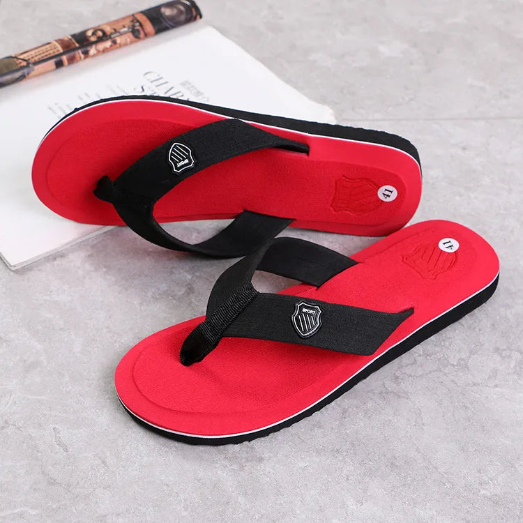 Men's Casual Flip Flops Fashion Beach Shoes Men Summer Non-Slip Flat Slides Men's Slippers Indoor House Shoes Man Male Slipper
