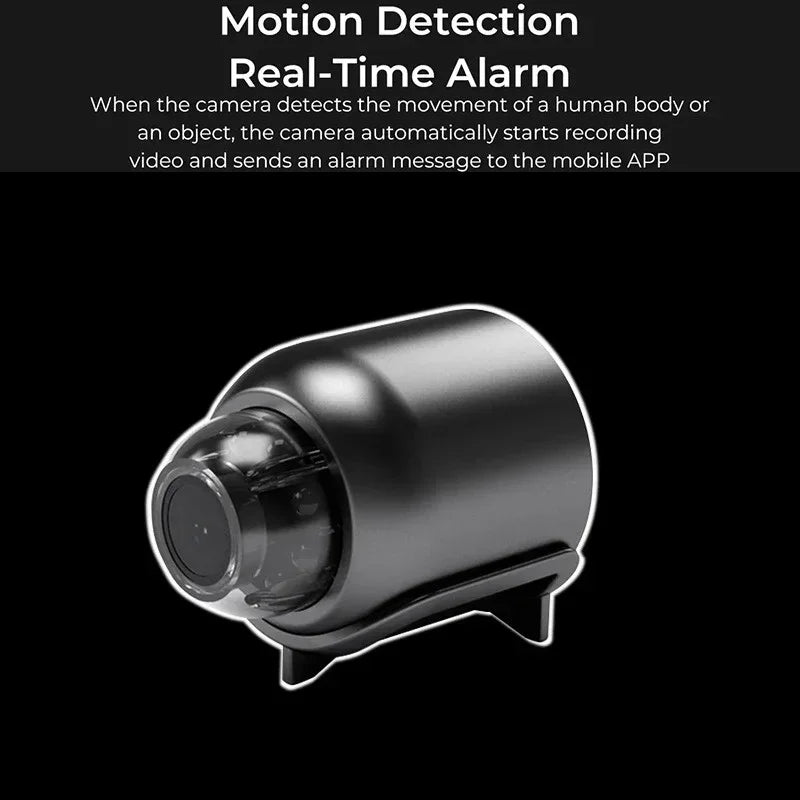Minicámara inalámbrica X5 de 1080P para vigilancia, videocámara de seguridad con visión nocturna y detección de movimiento, monitor para casa inteligente.