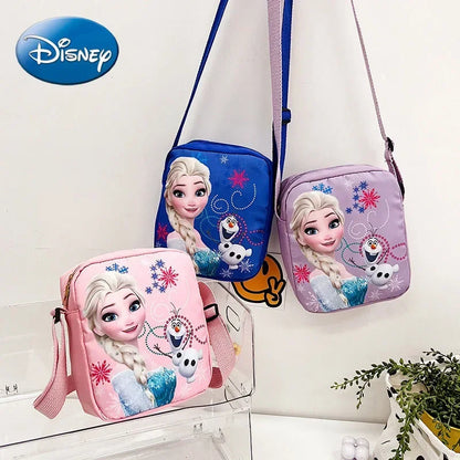 MINISO Disney 2024 New Princess Series Crossbody Bag "Frozen 2" Elsa Sophia Cartoon Shoulder Bag Girls Casual Fashion Handbag