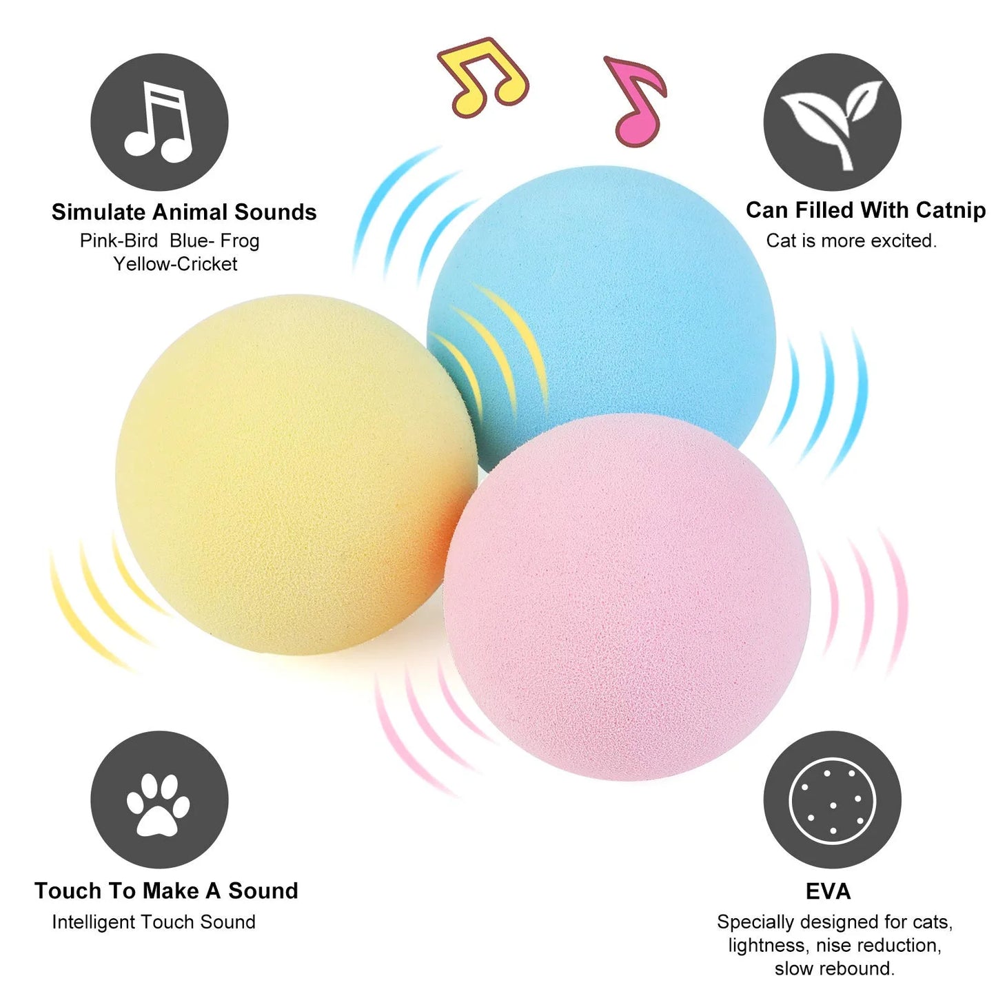 Juguetes inteligentes para gatos, pelota interactiva de peluche, juguete eléctrico de entrenamiento con hierba gatera, juguete con sonido táctil para gatitos, producto para mascotas, juguete con chirrido, pelota, suministros para gatos