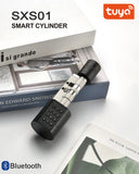 Tuya APP Fingerprint Cylinder Electronic Smart Door Lock Digital Keypad Code Key Card Remote Control Adjustable Home Apartment