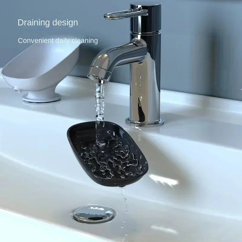 Super Suction Cup Soap Dish with drain water For Bathroom Soap Holder Kithcen Sponge Holder Soap container Bathroom Supplies