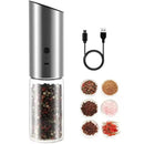 Electric Salt and Pepper Grinder Set USB Rechargeable Electric Pepper Mill Shakers Automatic Spice Steel Machine Kitchen Tool