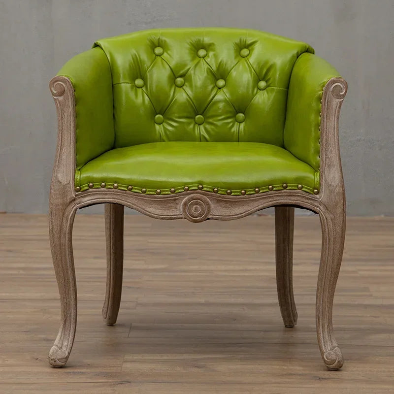 European Hotel Dining Chair, Leisure Sofa Chair, Solid Wood Antique Dining Chair, Living Room Leisure Sofa,Support Customization