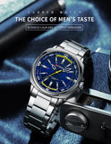 CURREN 8455 Men's Quartz Watch Large Dial Waterproof Stainless Steel Strap Casual Business Elegant Watches for Men Reloj Hombre