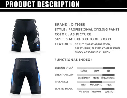 Cycling Pants Man MTB Cyklopedia Shorts Professional Sports Gel Lycra Summer Bicycle Clothing Maillot Bike Accessories