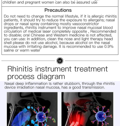 Instrumento para aliviar la rinitis, terapia para la sinusitis, máquina de masaje, fiebre del heno, lápiz láser de pulso de baja frecuencia, tratamiento nasal, atención médica