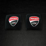 Motorcycle Embroidery Front Fluid Oil Brake Reservoir Sock Cover for Ducati Monster Panigale Diavel Superleggera V4 V2 Scrambler