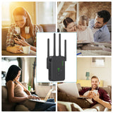 Repetidor WiFi inalámbrico de 1200 Mbps, amplificador de señal WiFi de doble banda 2,4 G, 5G, amplificador WiFi Gigabit 802.11ac, enrutador WPS.