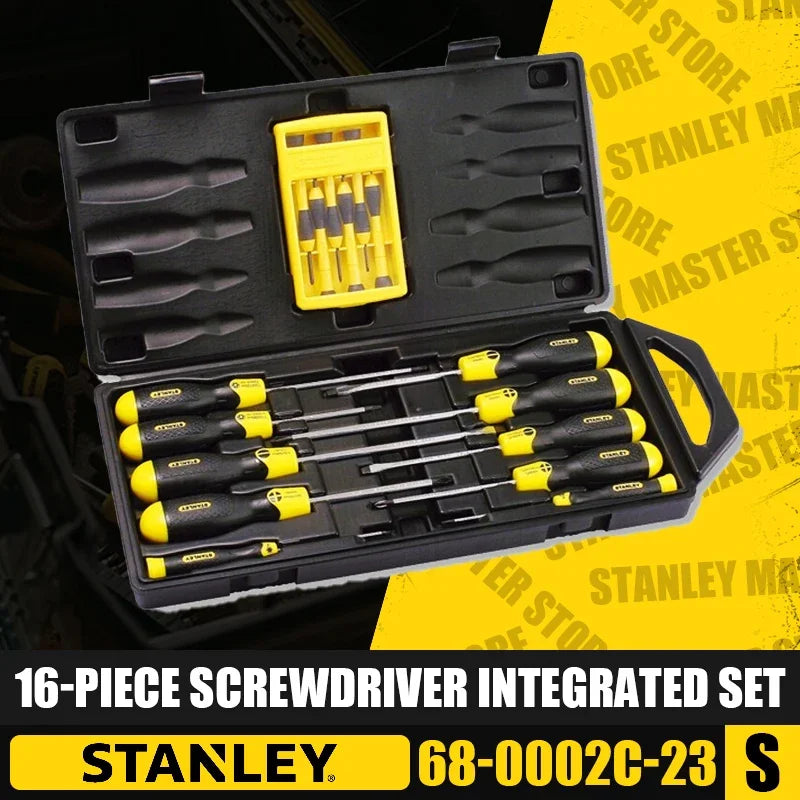 Stanley 68-0002c-23 16-Piece Integrated Screwdriver Set Hand Tool Sets Multifunctional Repair Tools Screwdriver Set