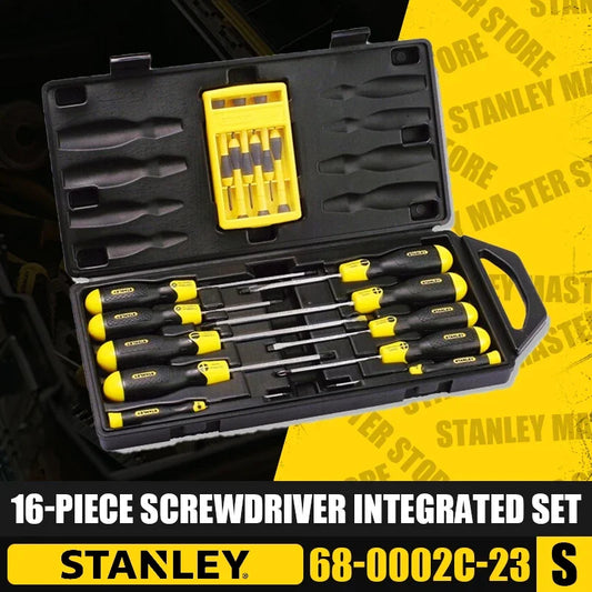 Stanley 68-0002c-23 16-Piece Integrated Screwdriver Set Hand Tool Sets Multifunctional Repair Tools Screwdriver Set