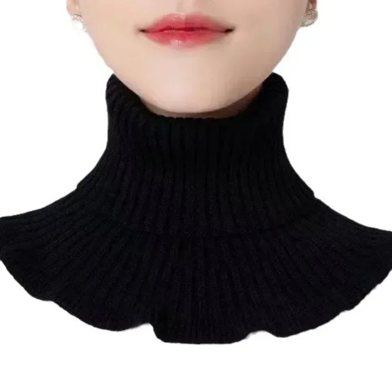 Warm Knit False Neck Scarf Women's Turtleneck Detachable Winter Windproof Wrap Women Luxury Шарф Hijab