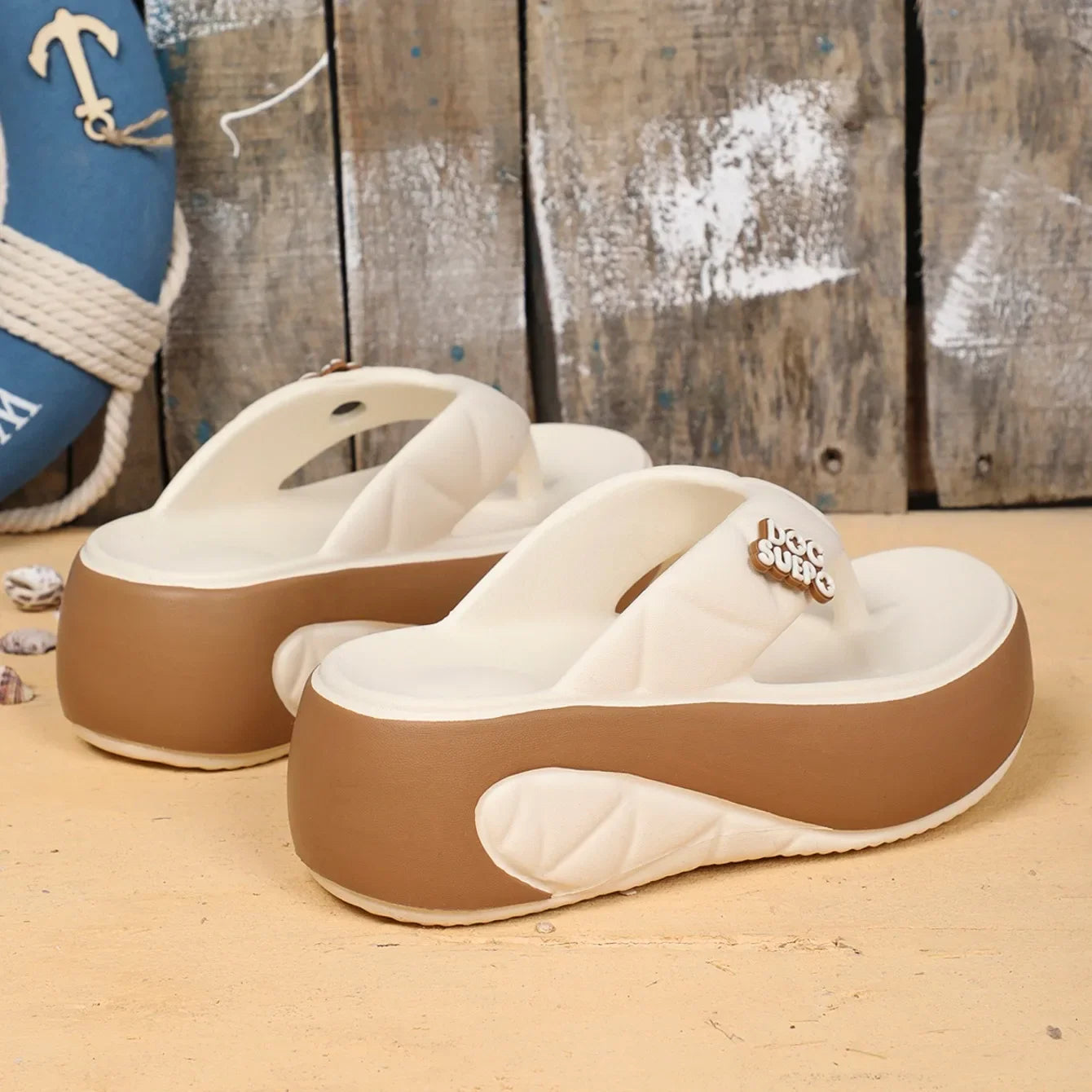 Sandalias de mujer 2024, nuevas sandalias de moda de verano, cómodas, informales, de diseño, con plataforma para playa y exteriores.