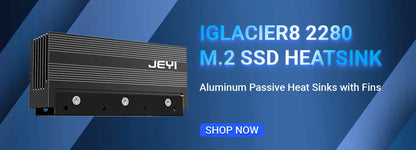 JEYI VolleyStar PCIE To NVMe Adapter With Aluminum Alloy  Heatsink, M.2 RGB PCIe 4.0 Card With 1/2U Low Standard Profile Bracket