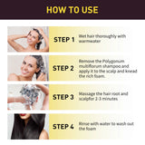 Shampoo EELHOE 3 em 1 para Tingir Cabelos de Preto: Crescimento, Limpeza, Escurecimento e Nutrição Profunda – Fórmula Natural, Orgânica e à Base de Ervas