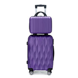 Luggage Set of 2 Pieces, Carry-On Luggage Bag 20inch Portable Small Suitcase Set 14inch Handbag Trolley Case with Universal Wheels Lightweight Travel Gift Code Lock Suitcase
