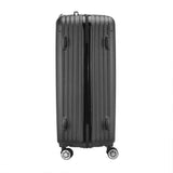 Comanlai Twin-Wheeled Suitcase Set with TSA Password Lock, ABS Trolley Luggage with 4 Universal Wheels, M L XL Sizes, Black