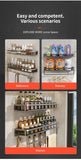 Aluminum Kitchen Rack Kitchen Shelf Toilet Storage No Drill Hanging Rack Bathroom Organizer Hang on the Wall Kitchen