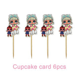 LO&amp;Ling-Cartoon Theme Party Decoration, Disposable Tableware, Hanging Banner, Whistle Mask, Baby Shower, Photo Prop, Girl Birthday 