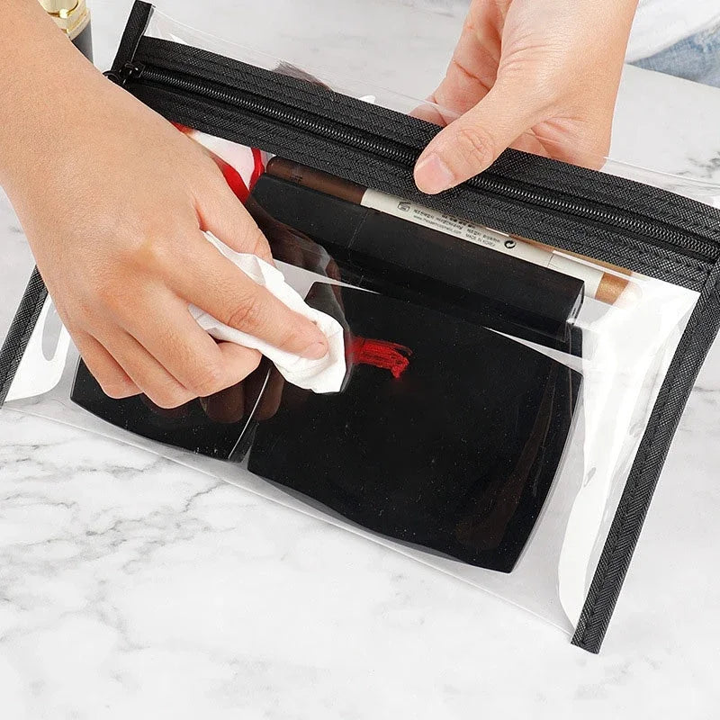 PVC Transparent Makeup Bag Women Cosmetic Bags Toiletry Wash Bag Travel Cosmetic Organizer Kids Coin Purse Coin Pouch Card Bag