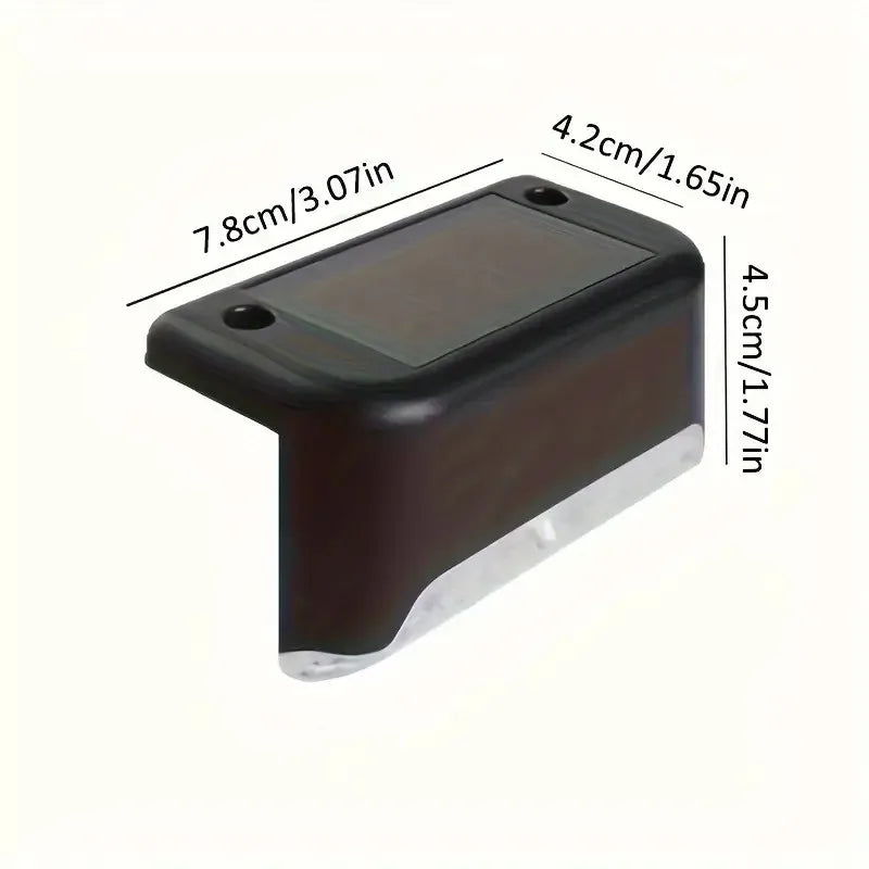 16 PCs of solar outdoor deck lights commercial street LED step lights suitable for balconies terraces stairs fences lanes paths