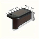 16 PCs Solar Outdoor Deck Lights Commercial Street LED Step Lights suitable for balconies terraces stairs fences lanes paths