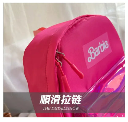 Kawaii Barbie Cartoon Anime Fashion Backpack Girl Barbie Princess Backpack Cute Kindergarten Kids Schoolbag Gift Toys