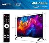 Metz QLED TV 32 "40" Inch Smart LED Television Google Tele HDR 10 Dolby Audio Bluetooth 5.1 EyeCare Tuner 2025 32MQF7030Z