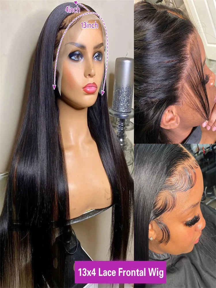 Peruca lace frontal ready to wear cabelo humano liso HD - pronto a usar